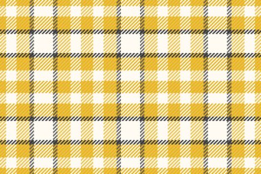 Ekoseli kumaş, Türk dikişsiz vektör tekstili. Kehribar ve fildişi renk paletinde izolasyon kumaşı arkaplan tartanı.