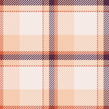 Üretim dokusu kontrolü tekstil, zarif tartan vektör kumaş. Keten ve beyaz renk paletinde yatay ve ekose desenli arkaplan.