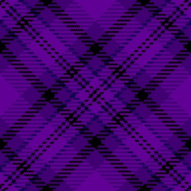 Asgari tekstil vektör dokusu, ünlü özgeçmiş kontrolü. Tazılar ekosesiz kumaş menekşe ve siyah renk paleti.