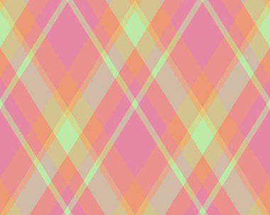 Argyle geometrik eşkenar dörtgenin kusursuz deseni. Harlequin duvar kağıdı tasarımını kontrol et. Web geçmişi için klasik elmas şekilli tekstil malzemesi, baskı kumaşı, kazak, ambalaj kağıdı, hediye kartı, davetiye.