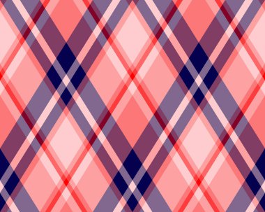 Argyle geometrik eşkenar dörtgenin kusursuz deseni. Harlequin duvar kağıdı tasarımını kontrol et. Web geçmişi için klasik elmas şekilli tekstil malzemesi, baskı kumaşı, kazak, ambalaj kağıdı, hediye kartı, davetiye.