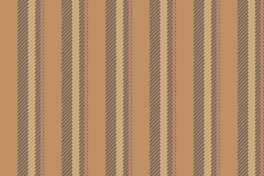 Sadakat tekstil çizgileri, kadınsı arka plan dokusu. Turuncu ve gri renk paletindeki dikey dikey kumaş vektörü.