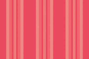 Saf arka plan tekstil dikey, düz vektör şerit dokusu. Gala çizgileri deseni, kırmızı ve turuncu renk paletinde dikişsiz kumaş.