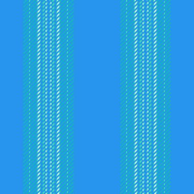 Hge dikey dokusu, el yapımı tekstil şeridi vektörü. Vull çizgileri arkaplan deseni kumaşı cyan ve teal renk paleti ile.