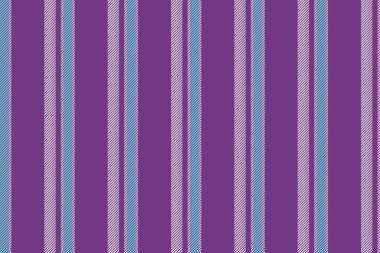 Dolume çizgili desen, iç hatlar kumaş arka plan. Mor ve beyaz renk paletinde dikey olarak kaynamış tekstil dikişsiz vektör.