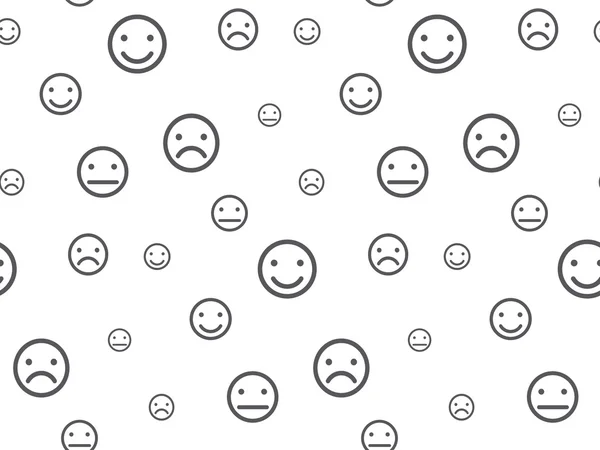 Smiley faces seamless pattern — Stock Vector