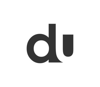 DU yaratıcı geometrik başlangıç tabanlı modern ve minimal logo. Modayı takip eden yazı tipleri. Evrensel profesyonel zarif tekno vektör tasarımı.