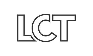Güçlü ve modern kalın metinli LCT logo tasarım şablonu. Basit ve minimal tipografi içeren ilk tabanlı vektör logosu. Modayı takip eden şirket kimliği markalar için ideal..