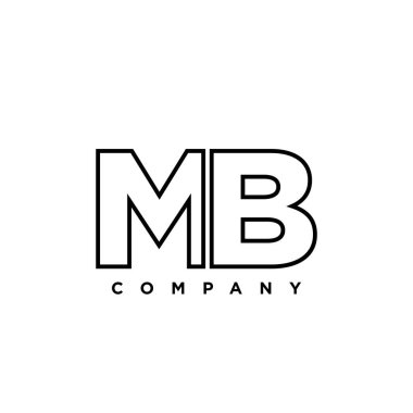 Moda harfi M ve B, MB logo tasarım şablonu. Şirket kimliği için asgari monogram tabanlı logotype.