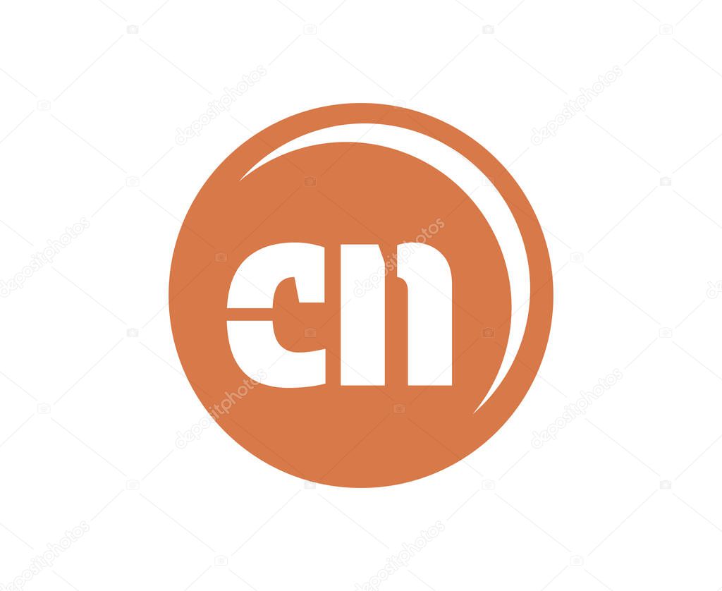 CN sport emblem or team logotype. Ball logo with a combination of Initial letter C and N for balls shop, sports company, training, club badge. Vector illustration.