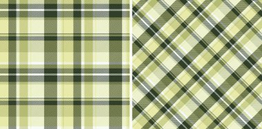 Yeşilin ahenkli tonlarında zarif, kusursuz ekoseli desenler. Tekstil tasarımı, moda, arka plan ya da klasik tarz eklemek için mükemmel..