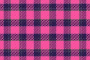 Pembe ve koyu renk gözlüklü canlı ekose desenli. Klasik kumaş dokusu, arka plan, moda veya tasarımlar için idealdir. Cesur, modern ya da acemice bir estetik sunar..