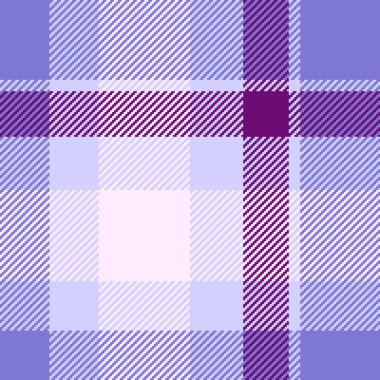 Mavi ve mor tonlarda ayrıntılı tartan deseni. Geleneği, mirası ya da rahat, dokulu bir geçmişi temsil eder. Tasarım, giyim veya web kullanımı için ideal.