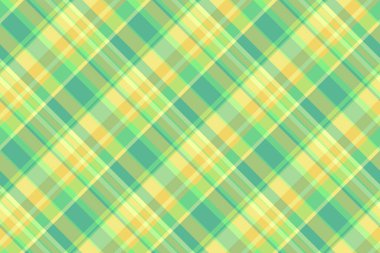 Geniş dikişsiz tartan tekstil, zor vektör özgeçmiş kontrolü. Renkli ekose desenli kumaş yeşil ve sarı renk paleti.