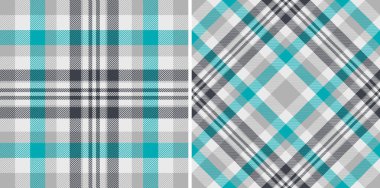 Dikensiz ekose desenli kumaşın vektör dokusu. Tekstil tartan kumaşlı. Yeni yıl kutlamalarının uzay renkleriyle ayarlandı.