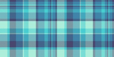 Okul dokusu tekstil ekose, poster arkaplan tartan desenli. Kadife dikişsiz vektör kontrol kumaşı cyan ve açık renk paletinde.