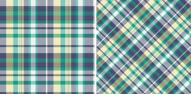 Ekose tekstil vektör kontrollü desensiz tartanın dokusu. Kış renklerinde ayarlanmış. Yatakta yastık düzenleme.