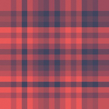 Şekil tekstil kumaş vektörü, Londra desenli dikişsiz ekose. Sakin arkaplan tartan kontrol dokusu kırmızı ve pastel renk paletinde.