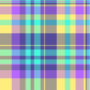 Pastel renkli canlı ekose desenli. Geçmişi, tekstili ya da tasarım elementleri için mükemmel. Neşeli, neşeli ve çok yönlü bir görsel varlık..