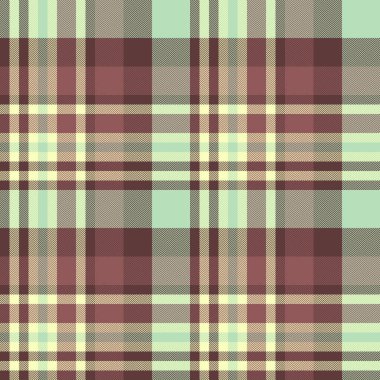 Eşsiz ekose kumaş, tapılası desenli tartan. Ufuk dokusu kumaş arka plan denetimi kırmızı ve açık renk paletinde.