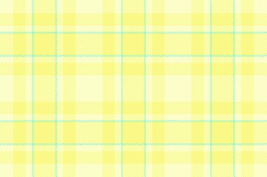 Paltosuz tartan kumaş, dekoratif vektör ekoseli arka plan. Sarı ve limon şifon renk paletinde kumaş desenini kontrol et.