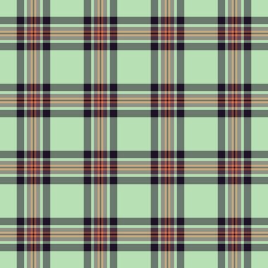 Arkaplan vektör dokusu, baskı kontrol kumaş deseni. Pastel ve açık renk paletinde kusursuz kumaş ekoseli bant..