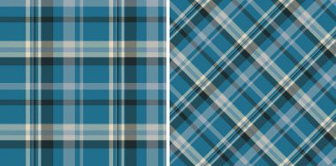 Ekose desenli kumaşın kumaş dokusunu kontrol eden kusursuz tartan arka planı. Soğuk renklerde olsun. Modern moda günlük baskı tasarım fikirleri.