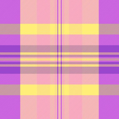 Mükemmel doku vektör arka planı, İngiliz tartan desenleri kusursuz. Kültürel ekoseli kumaşın morumsu ve sarı renk paletini kontrol et.