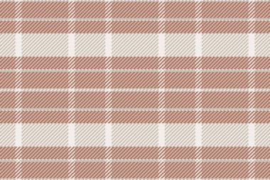 Tekstil desen vektörü, düzenli doku kontrolü. Pastel ve kırmızı renk paleti ile resmi renksiz ekoseli arka plan tartanı.