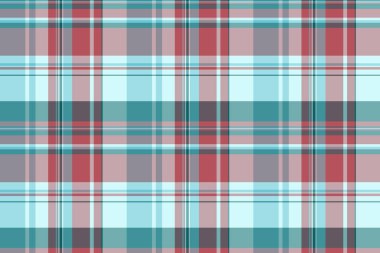 Motif desenli ekoseli, duvar kağıdı arkaplan tartan kumaşı. Cyan ve Pastel renk paletinde geleneksel tekstil kontrol vektör dokusu.