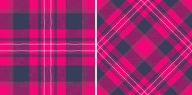 Tartan ekoseli kumaşın dokusu, vektör arkaplansız kumaşla kontrol ediliyor. Paskalya kutlaması fikirleri için modaya uygun renkler..