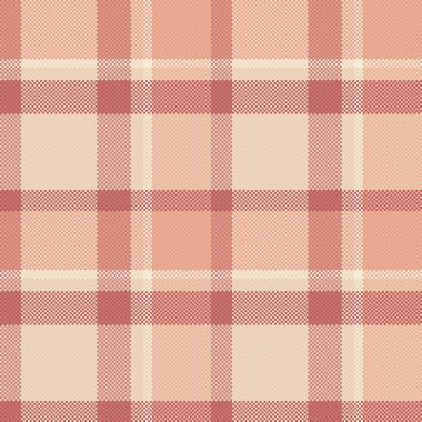 Askılı ekoseli kumaş kontrolü, kadın kumaş desenli geçmiş. Kadife vektör dokusu ışık ve turuncu renklerde pürüzsüz..