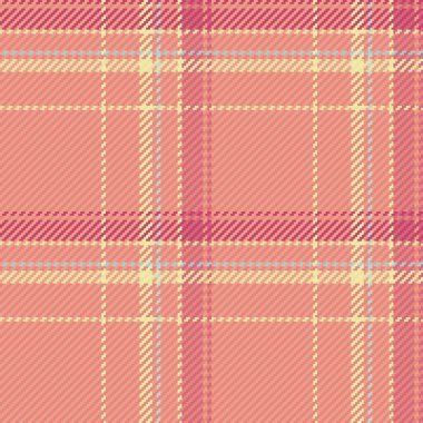 Bandana, kumaş dokusunu, yorgan desenli arka planı kontrol et. Akış tartan vektör kumaşı kırmızı ve soluk altın renkli palette pürüzsüz.