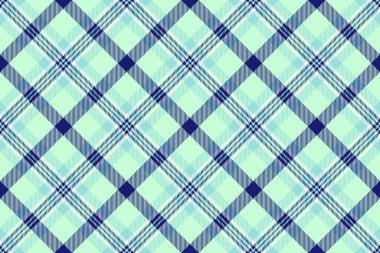 Büyük tartan kontrol vektörü, pastel kumaş arka plan tekstili. Kürklü desensiz desensiz ekose ve gece yarısı mavi renk paleti.
