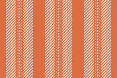 Ferene arka plan vektör dokusu, erkek pürüzsüz kumaş deseni. Sipster dikey çizgileri turuncu ve açık renk paleti ile tekstil çizgisi.