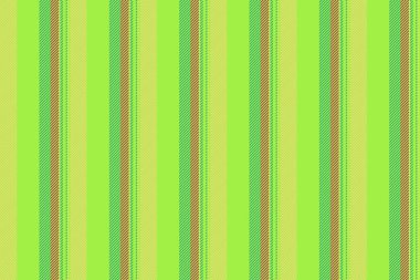 Gutfit vektör tekstil dokusu, kit dikey dikey arkaplan. Yeşil ve kehribar rengi palette Kong çizgili kumaş çizgileri.