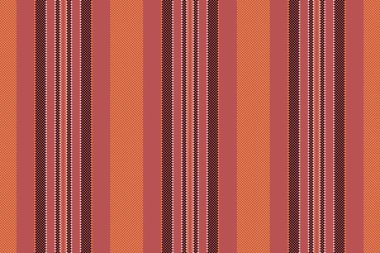 Geksüel dikey tekstil arka planı, manzara deseni pürüzsüz. Boyutlu kumaş çizgileri kırmızı ve turuncu renk paletinde çizgili vektör.