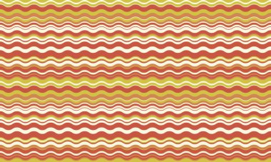 Sıcak, dünyevi tonlarda canlı dalgalı çizgiler tekstil tasarımı, web sitesi arka planı veya markalaşma için kusursuz bir desen oluşturur..