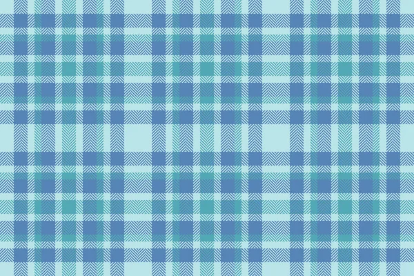 Otel vektör tekstil dokusu, erkeksi desenli tartan kumaş. Ekoseli ekoseli arkaplanı cyan ve açık renk paletinde kontrol et.