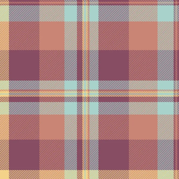 Amerikan özgeçmiş kontrolü, kısmen kumaş vektörü tekstili. Eğri desenli ekoseli, pembe ve kırmızı renk paletinde kusursuz..