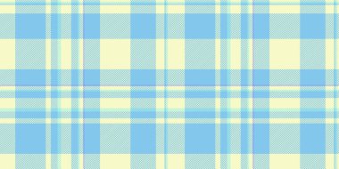 Çocuk kumaşı arkaplan tartanı, model desen ekose vektörü. Cyan ve açık renk paletinde Gingham desenli tekstil denetimi.