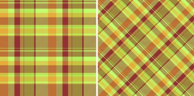 Dikensiz ekose vektörün kumaş dokusuna sahip tekstil deseni. Modern günlük moda baskılarındaki son trendler için noel renklerinde ayarlandı.