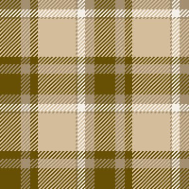 Tarafsız toprak tonlarında klasik ekose desen. Özgeçmiş, giyim ve zanaat için uygun çok yönlü bir tekstil tasarımı.