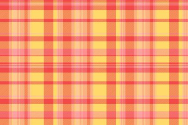 Fransa tekstil dokusu, güzel ekose kumaş. Kusursuz vektör arkaplan kontrolünü kehribar ve güzel kırmızı renk paletinde üstüste koy.
