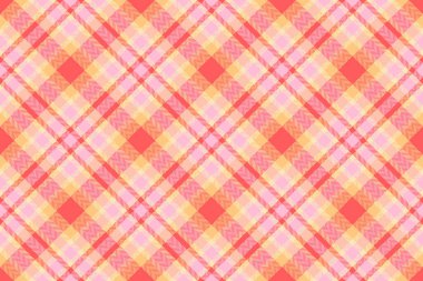 Paisley vektör dokusu arka plan, soyulmuş kontrol şablonu kumaşı. Grafiksel ekose ekoseli, kırmızı ve açık renk paletinde kusursuz tekstil..