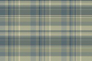 Flanel ekose arka plan, şapka tekstil vektör tartan. Pastel ve cyan renk paletinde kusursuz desen dokusu oluştur.