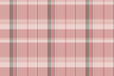 Genç kumaş desenli ekose, kıyafet kontrolü tekstil deseni. Masa örtüsü arkaplan vektörü ışık ve kırmızı renk paletinde dikişsiz tartan.