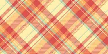 Kırsal tekstil tartan pürüzsüz, aralık vektör kontrol şablonu. Hindistan ekose arka plan kumaşı sarı ve kırmızı renk paleti ile.