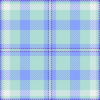 Kırsal tartan desenli, erkek giyim tekstil vektör arka planı. Ekoseli kumaşı açık ve mavi renk paletinde okşa.
