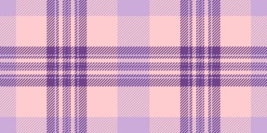 Mutfak vektör ekoseli, ip desenli tartan. Ev dokusu arka plan kumaşı ışık ve mor renk paletinde tekstil.